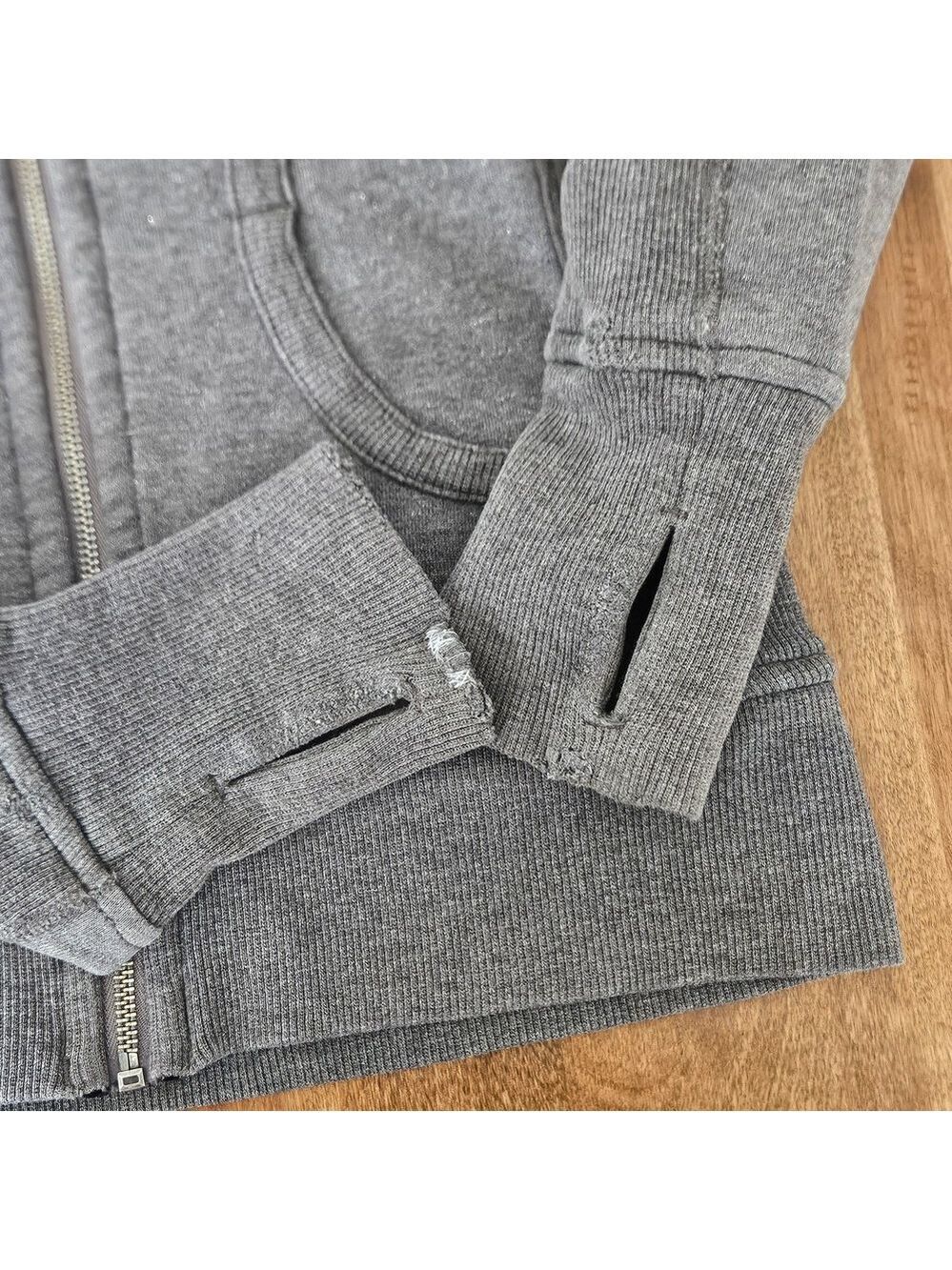 Lululemon Scuba Hoodie Grey Size 4 Zip Up Athleisure Jacket - Picture 4 of 9